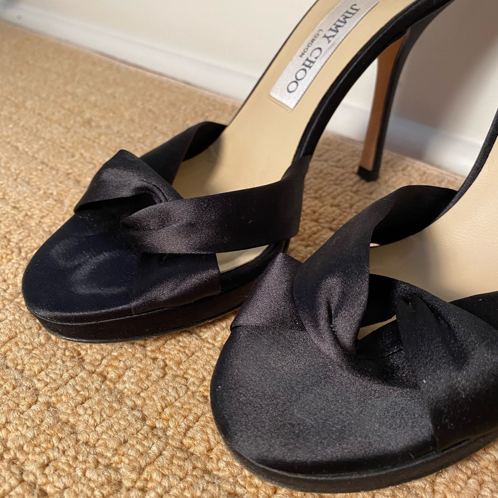 silk/ satan classic Jimmy Choo heels.